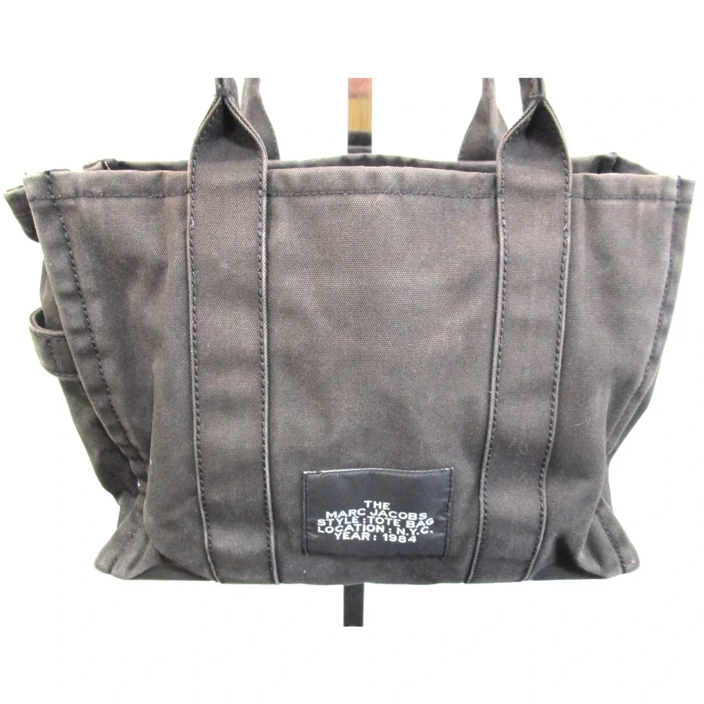 Marc Jacobs "THE TOTE BAG" Black Canvas Large 16" Purse - Picture 8 of 10